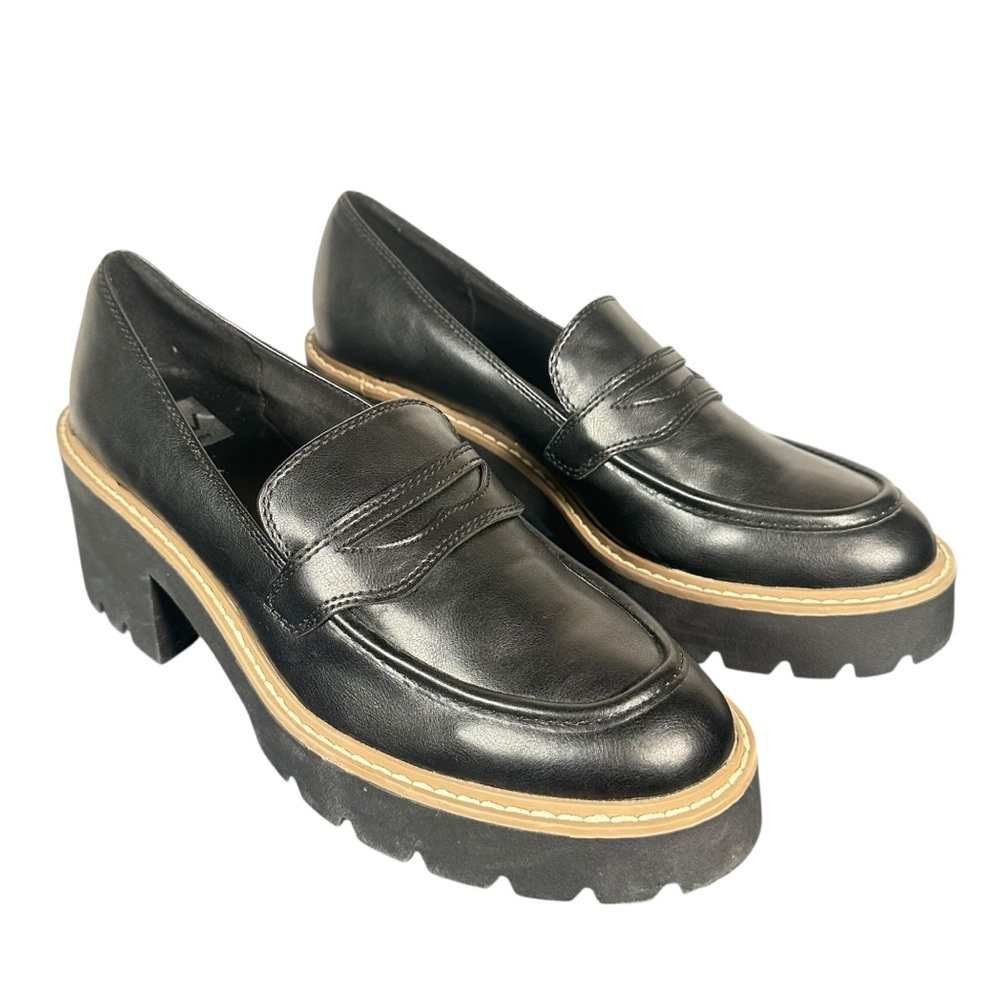 DOLCE VITA Tammy Lug Sole Leather Lug Sole Loafers in black - Picture 3 of 11